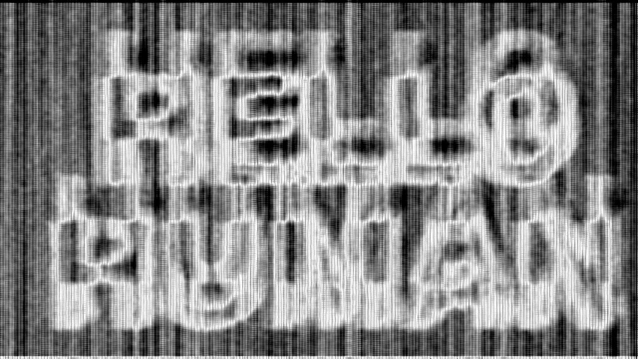 Decoded output clearly reading HELLO HUMAN