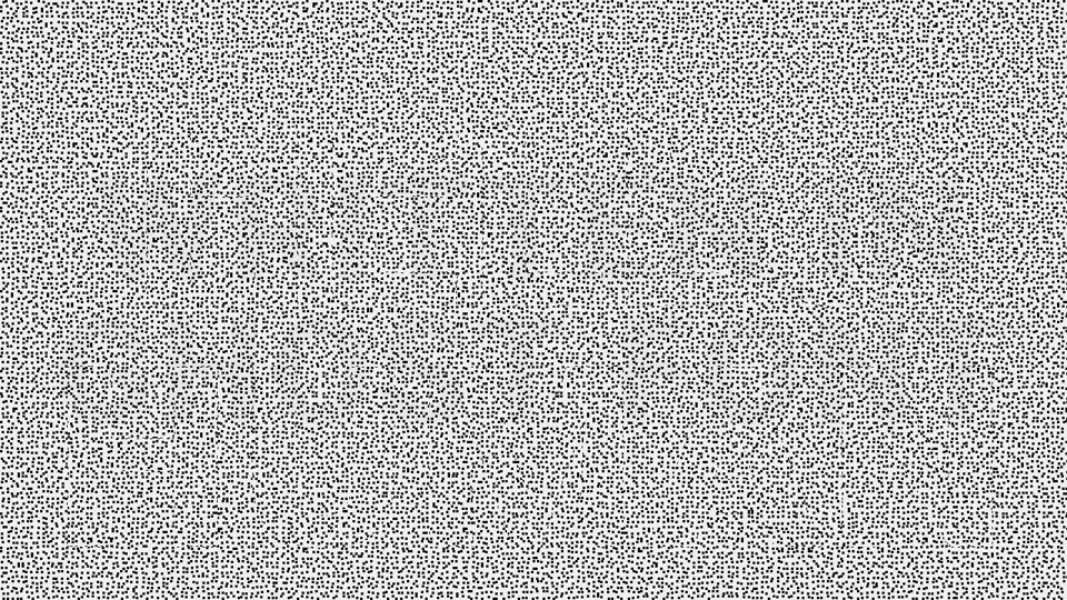 A single frame of the ghost font video: pure static, no visible text